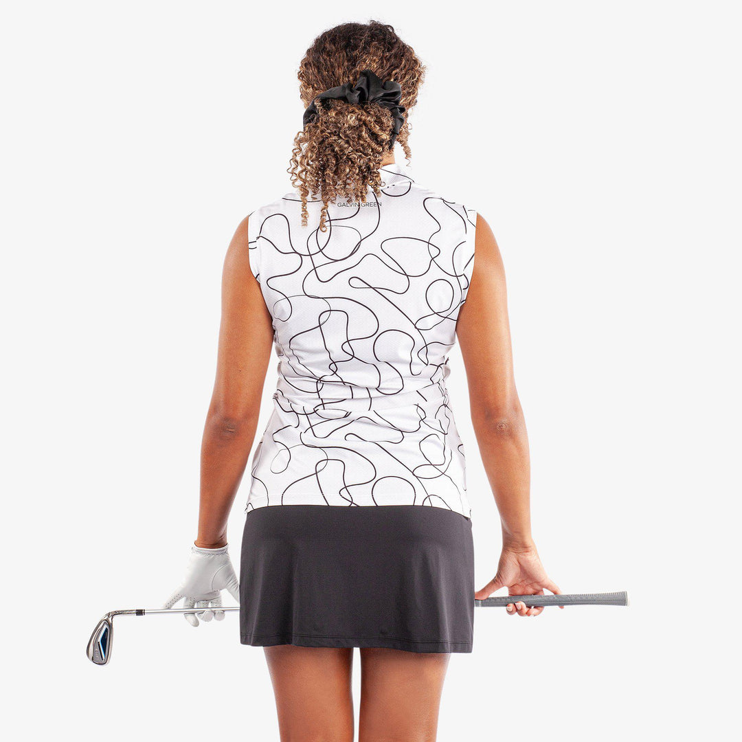 Margie is a Breathable short sleeve golf shirt for Women in the color White/Black(4)
