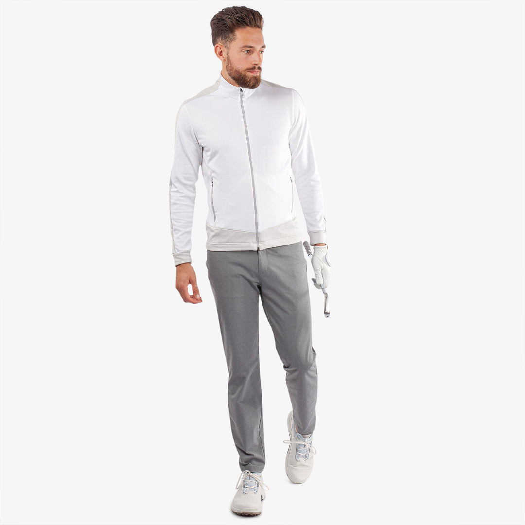 Dawson is a Insulating golf mid layer for Men in the color White/Cool Grey(2)