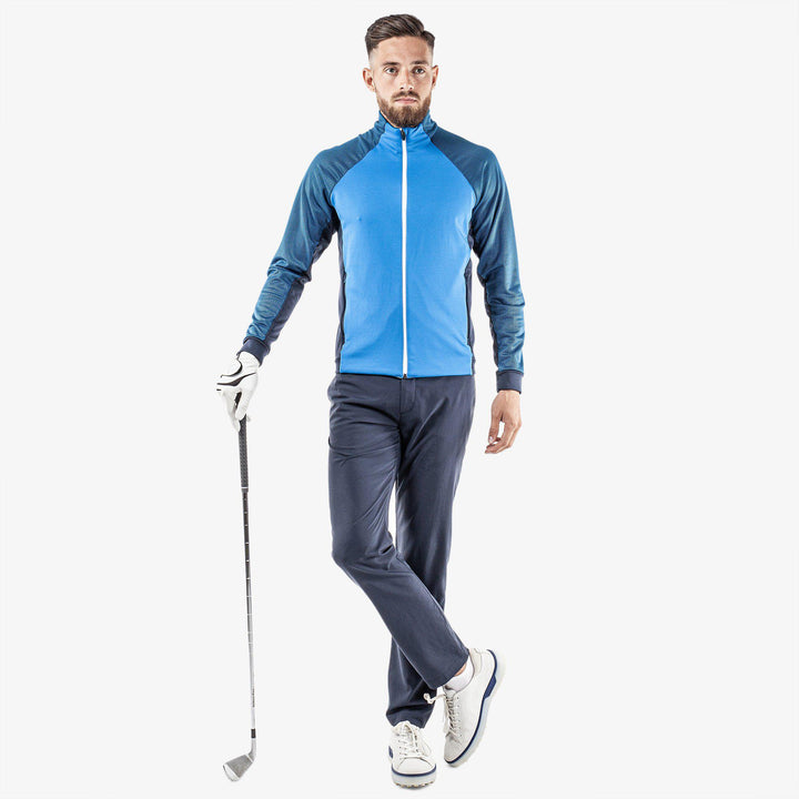 Donald is a Insulating golf mid layer for Men in the color Blue/Navy/White(2)