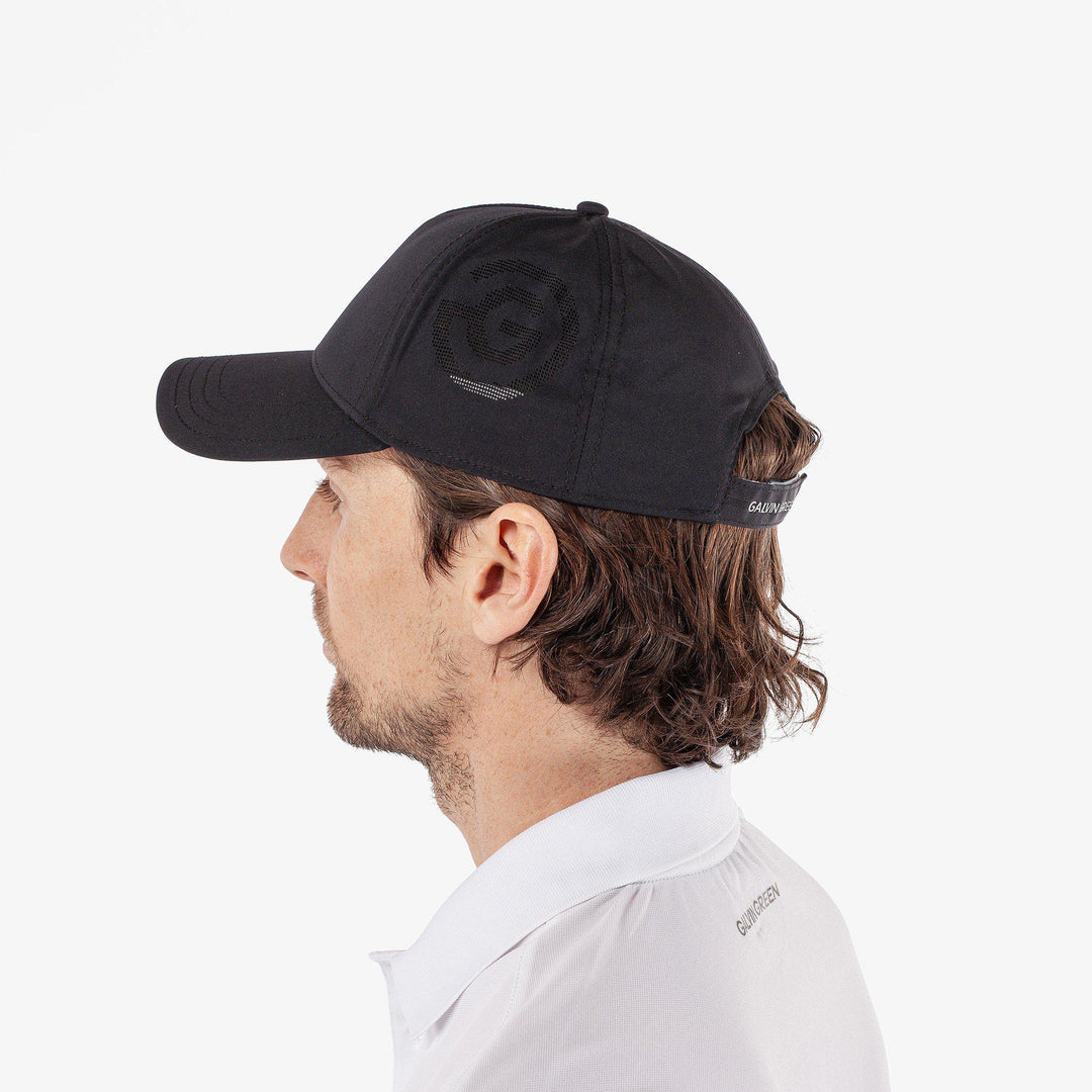 Sanford is a Lightweight solid golf cap for  in the color Black(3)