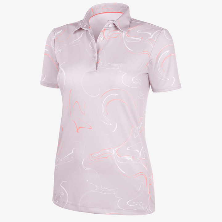 Malena is a Breathable short sleeve shirt for  in the color Cool Grey/Coral/White(0)