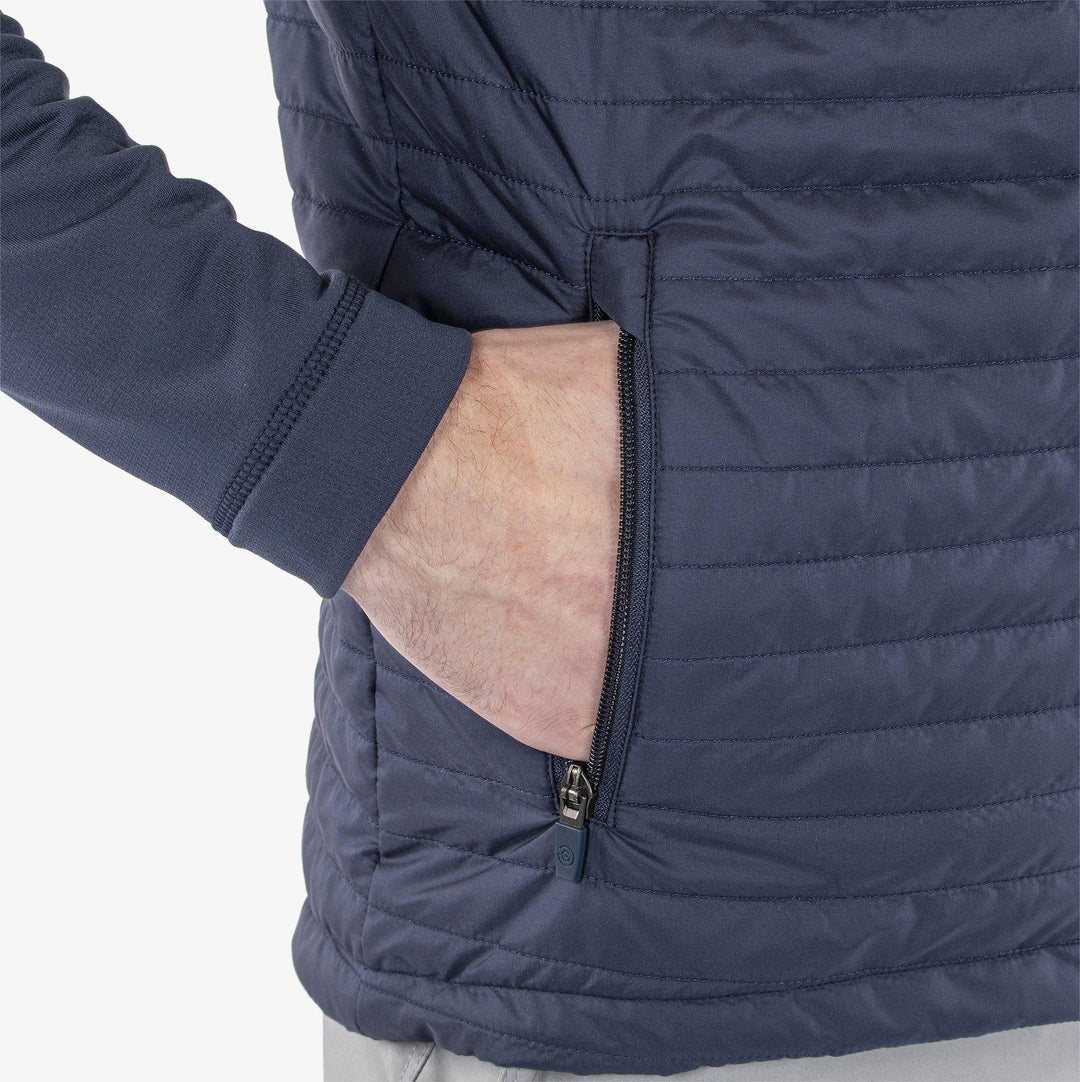 Leroy is a Windproof and water repellent vest for  in the color Navy(5)