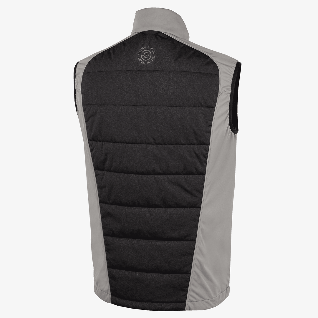 Lauro is a Windproof and water repellent golf vest for Men in the color Sharkskin/Black(8)