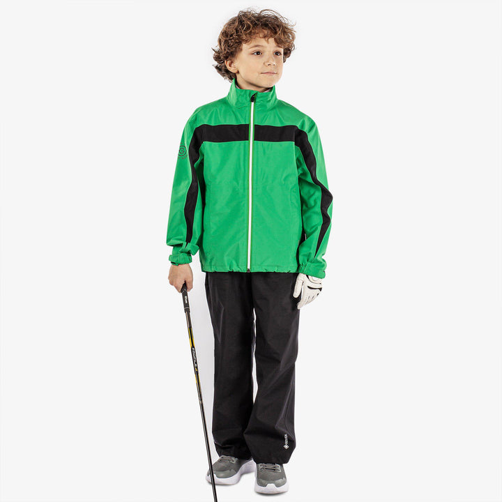 Robert is a Waterproof jacket for Juniors in the color Golf Green(2)