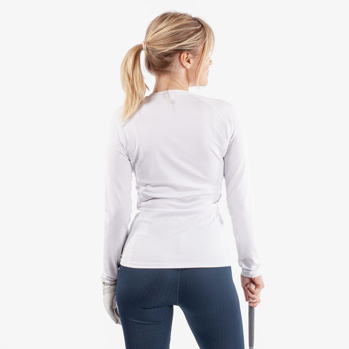Elaine is a Thermal base layer top for  in the color White(4)
