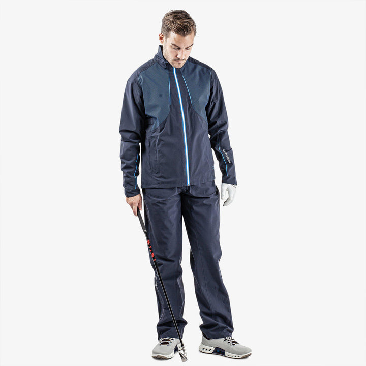 Albert is a Waterproof jacket for Men in the color Navy/White/Blue (2)