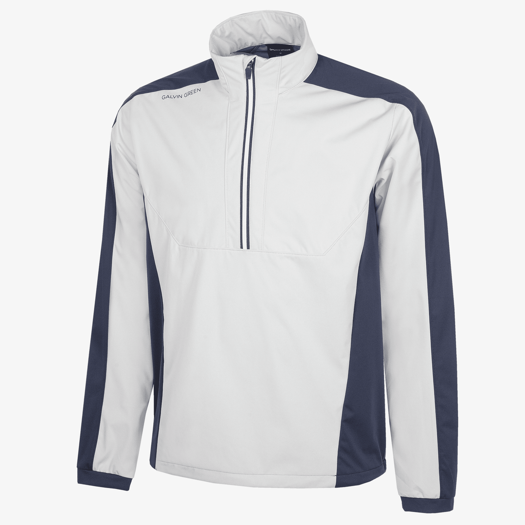 Lawrence is a Windproof and water repellent golf jacket for Men in the color Cool Grey/Navy(0)