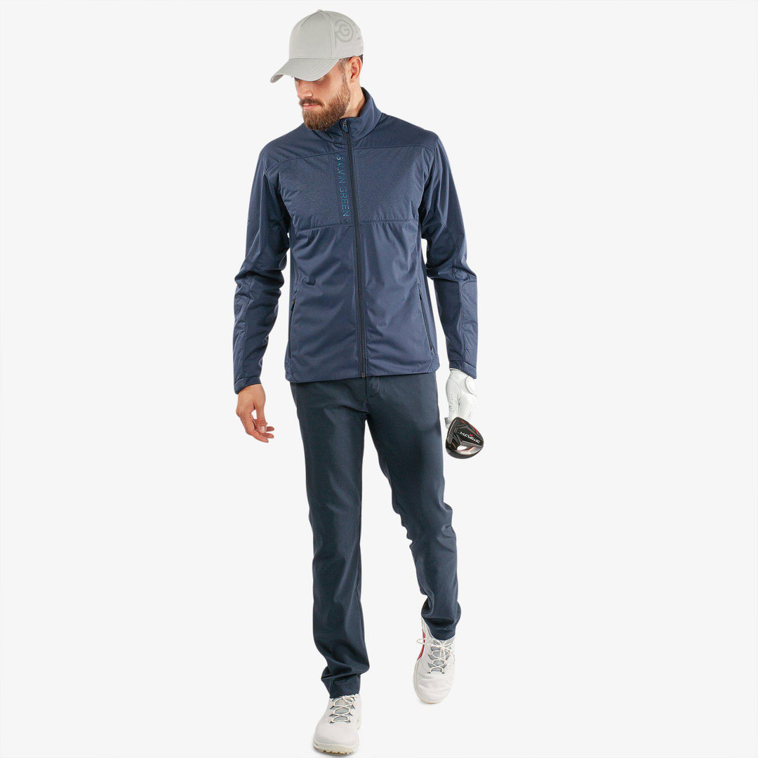 Layton is a Windproof and water repellent jacket for  in the color Navy(2)