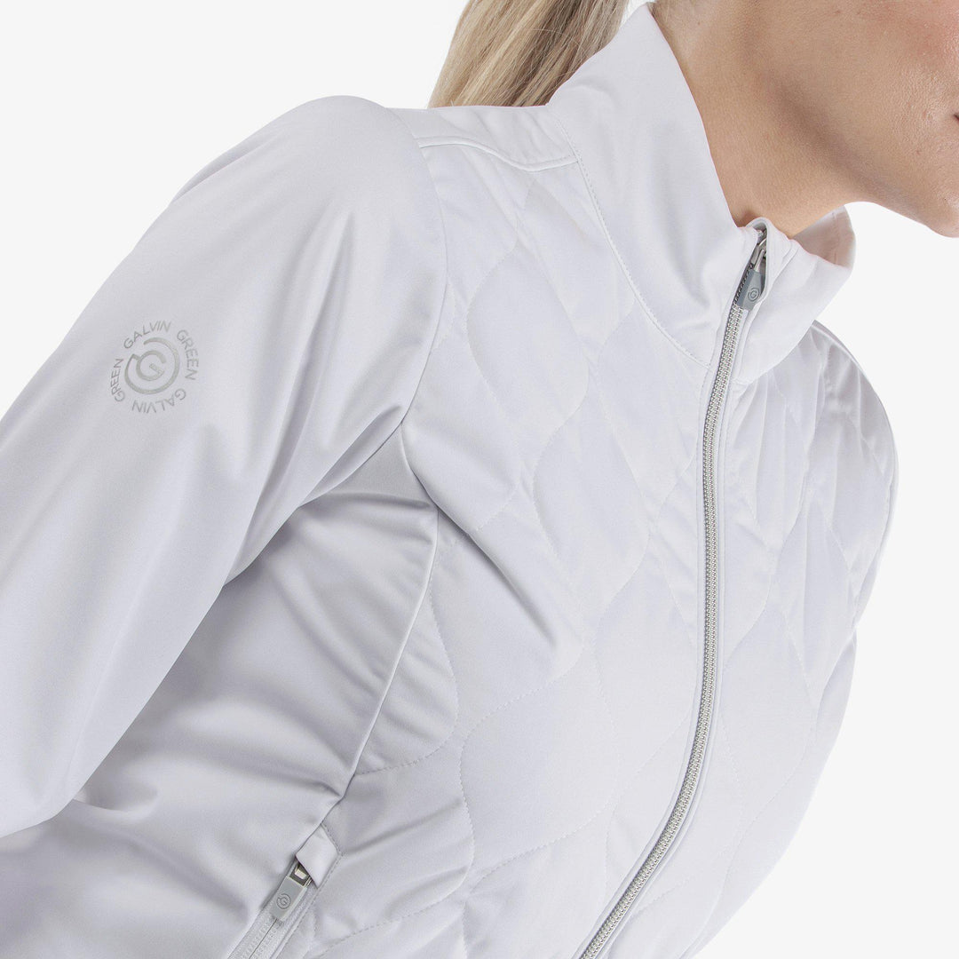 Leora is a Windproof and water repellent golf jacket for Women in the color White(3)