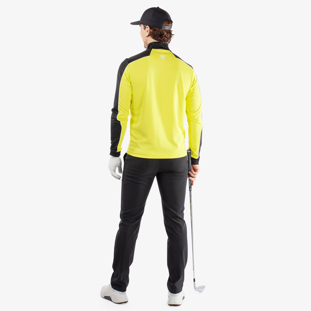 Dave is a Insulating golf mid layer for Men in the color Sunny Lime/Black(7)