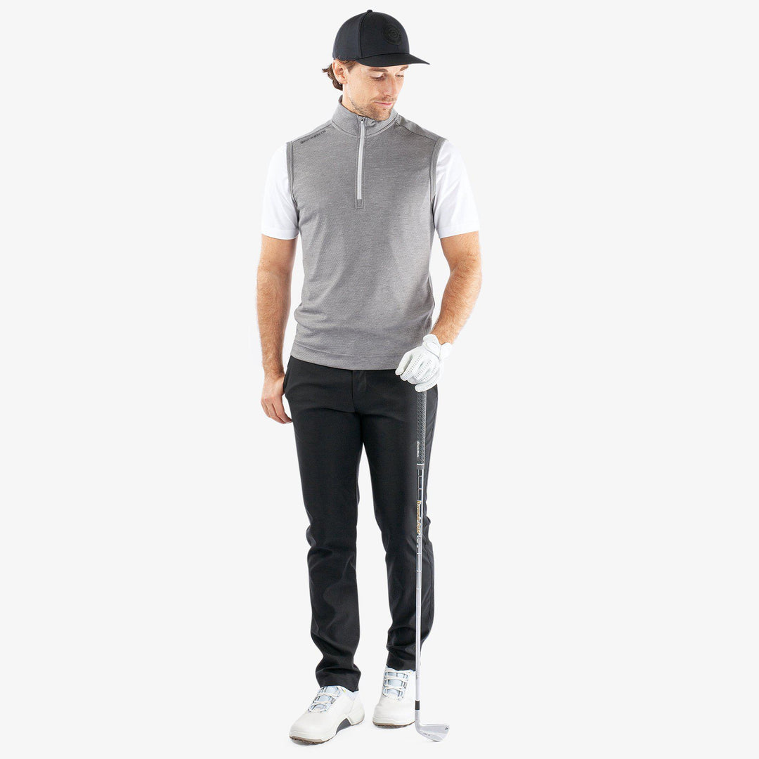 Del is a Insulating golf vest for Men in the color Grey melange(2)