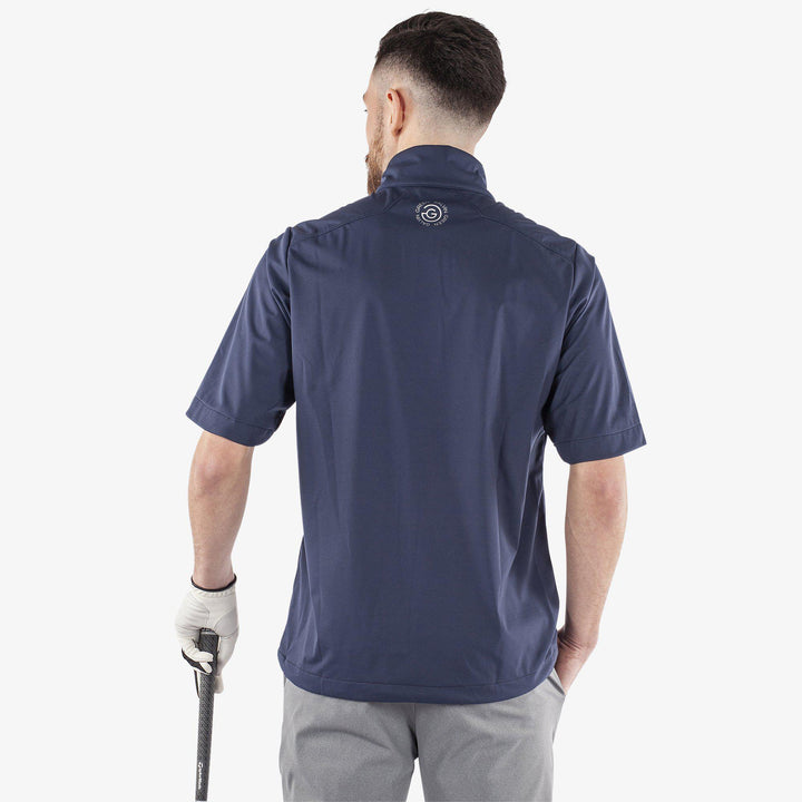 Livingston is a Windproof and water repellent short sleeve golf jacket for  in the color Navy(4)