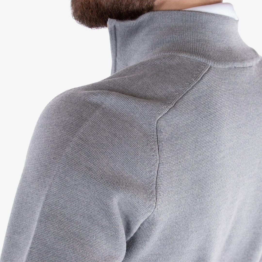 Chester is a Merino golf sweater for Men in the color Grey melange(6)
