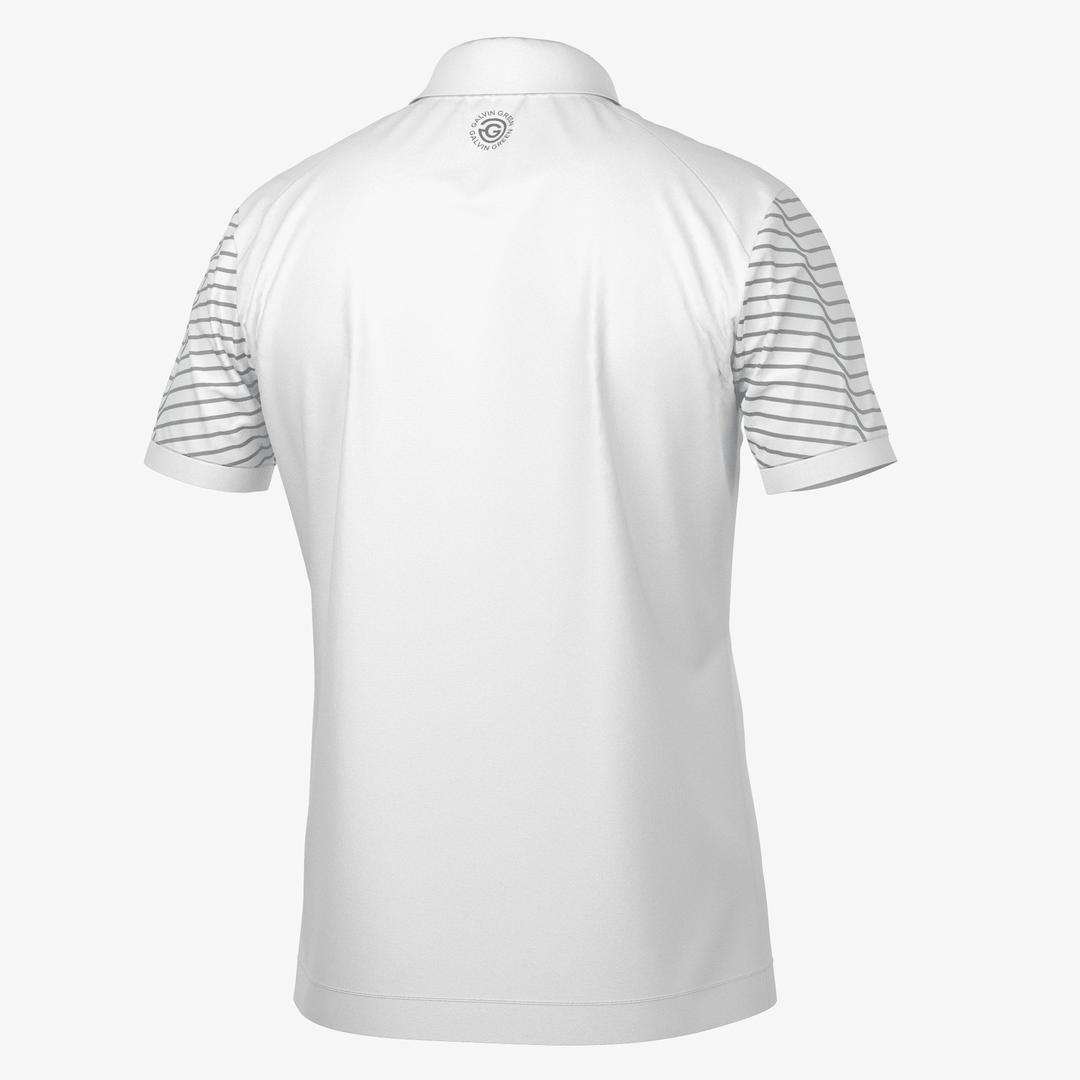 Milion is a Breathable short sleeve golf shirt for Men in the color White/Cool Grey(7)