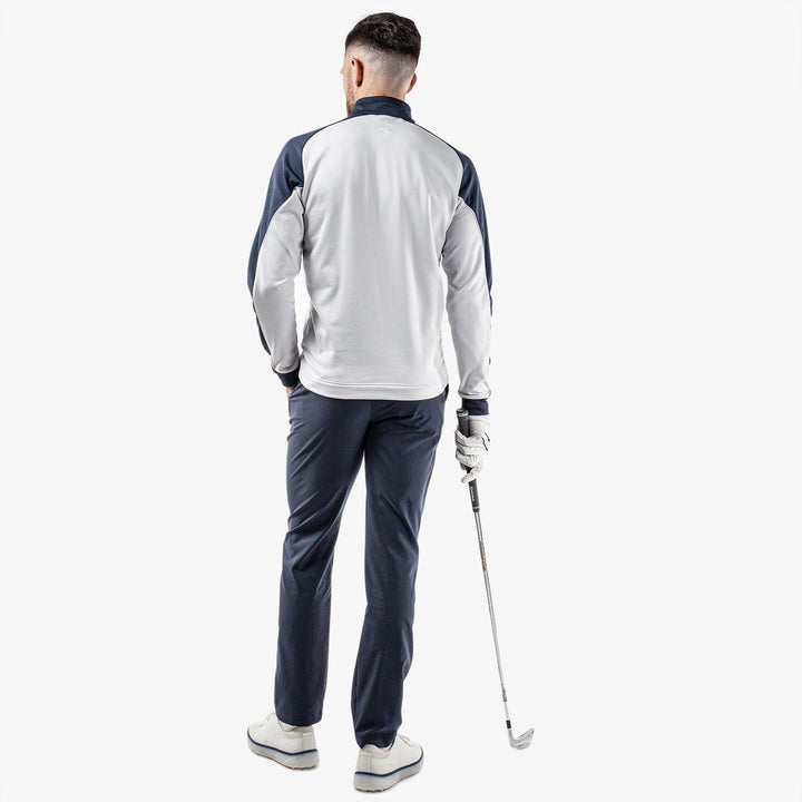 Daxton is a Insulating golf mid layer for Men in the color Navy/Cool Grey/White(6)
