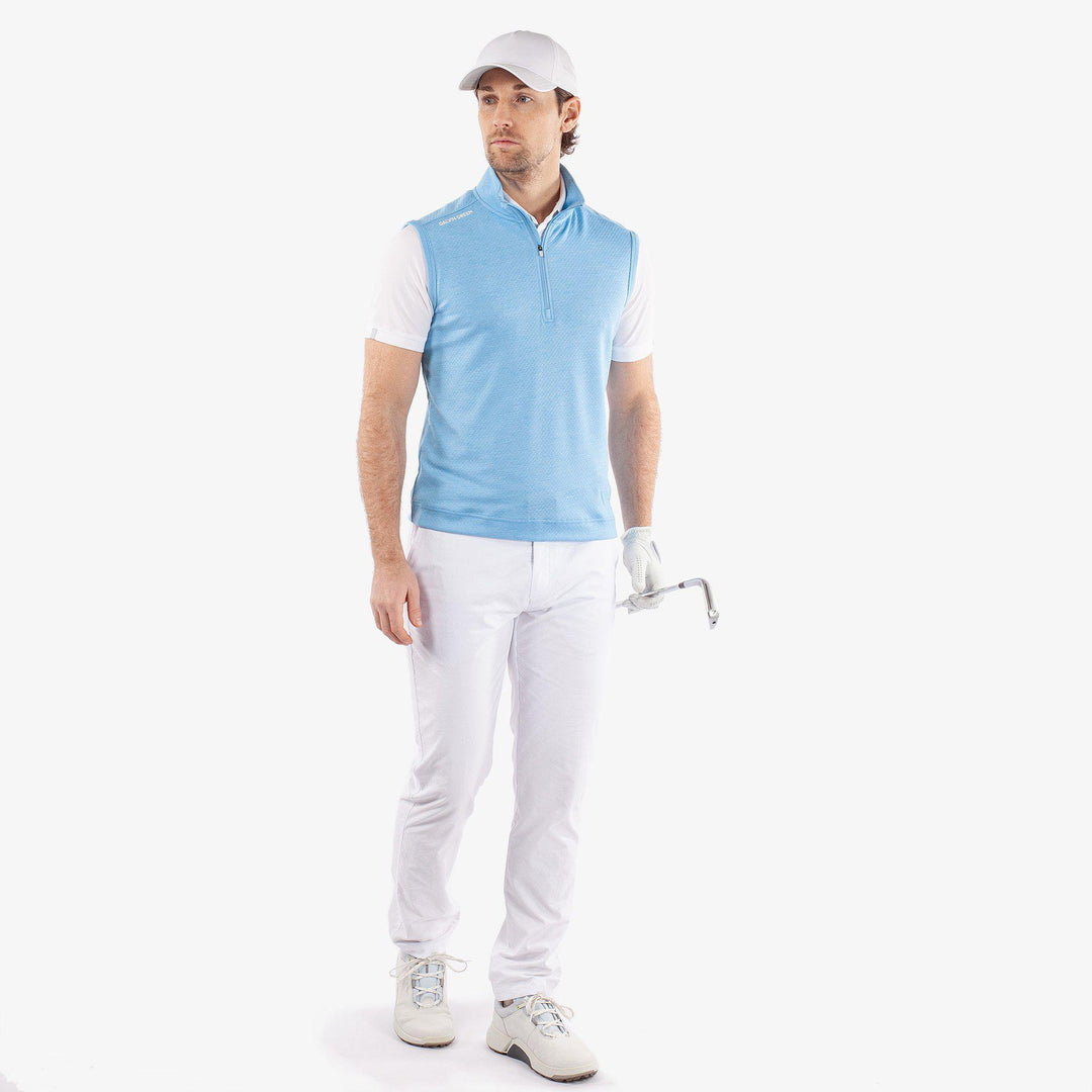 Del is a Insulating golf vest for Men in the color Alaskan Blue Melange(2)