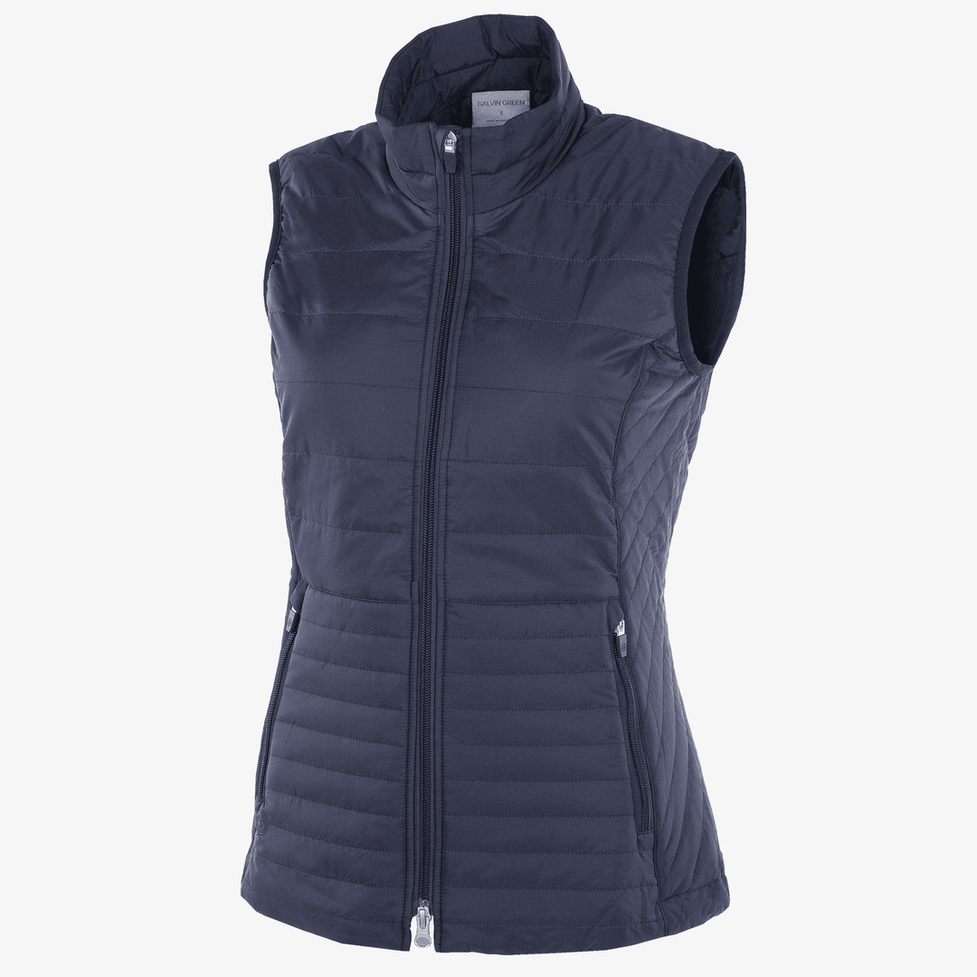 Lene is a Windproof and water repellent vest for  in the color Navy(0)