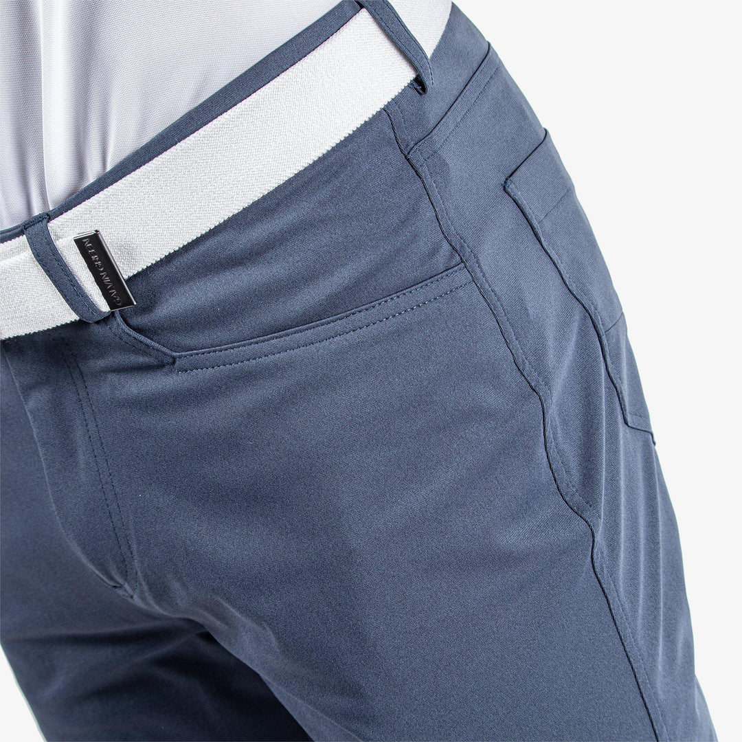 Norris is a Breathable Pants for  in the color Navy melange(3)
