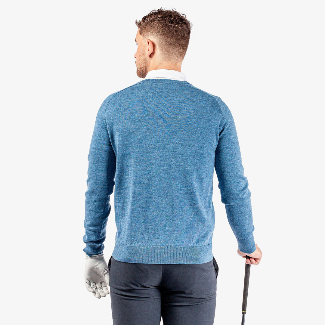 Carl is a Merino sweater for  in the color Blue Melange (5)