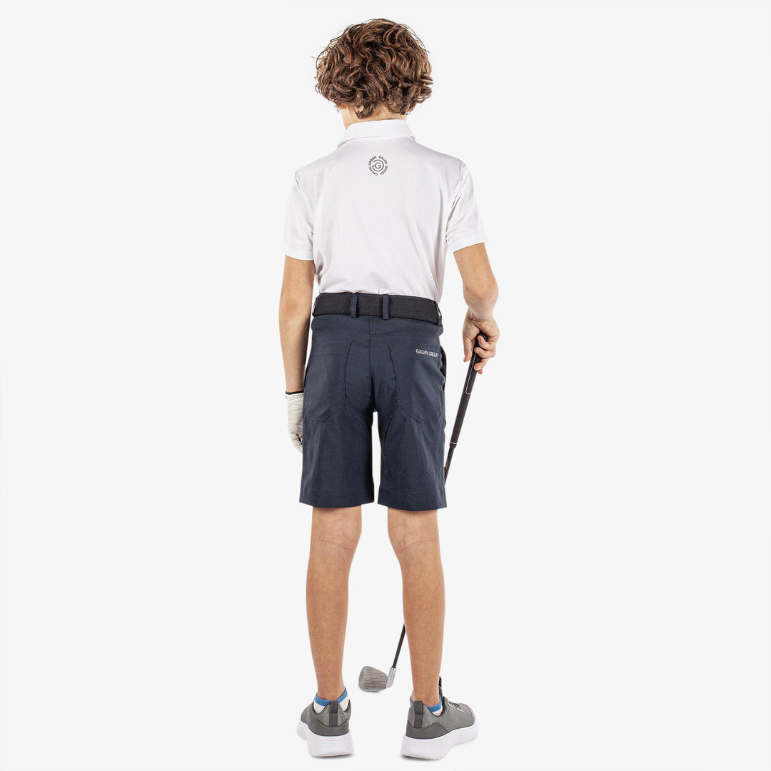Raul is a Breathable golf shorts for Juniors in the color Navy(6)