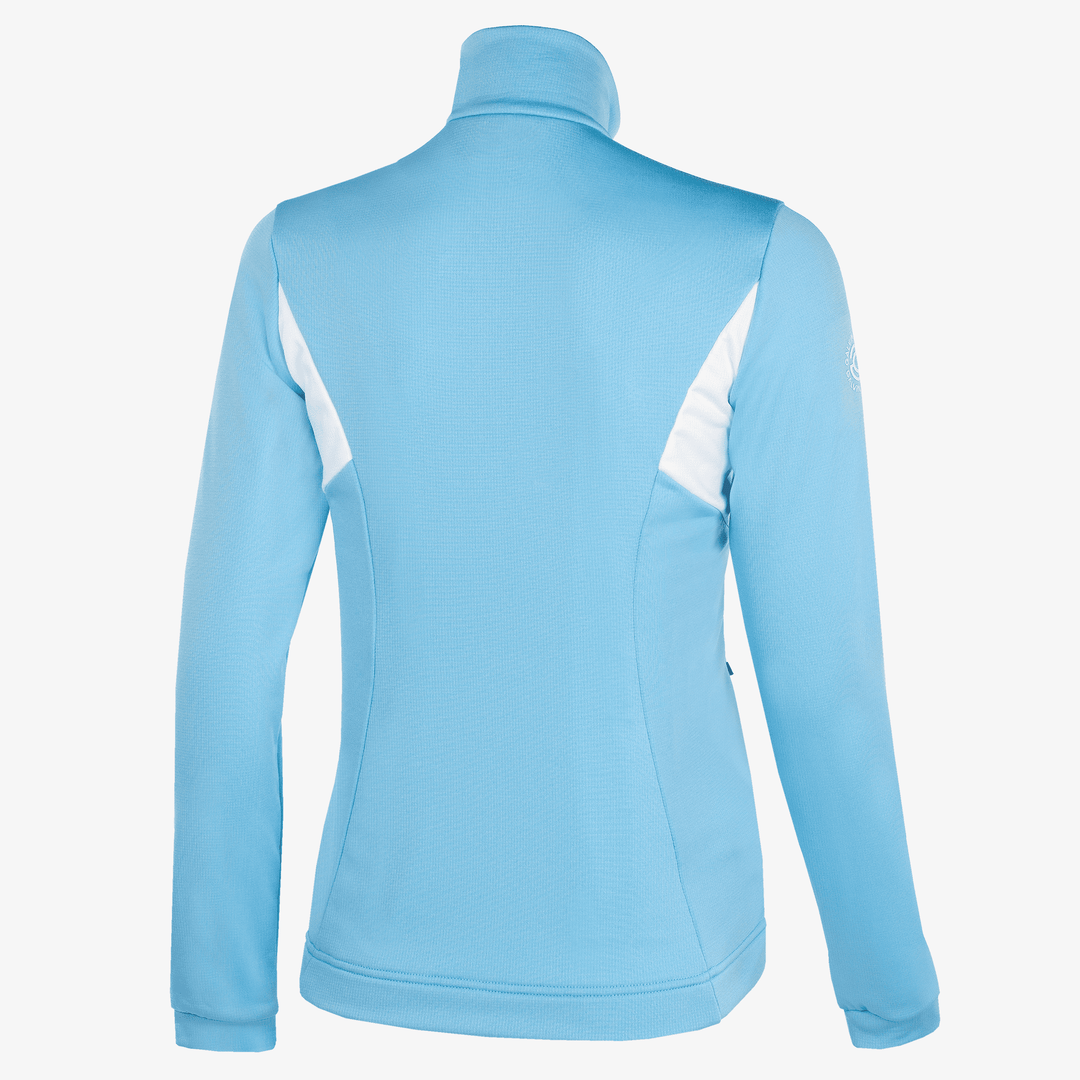 Destiny is a Insulating golf mid layer for Women in the color Alaskan Blue/White(7)