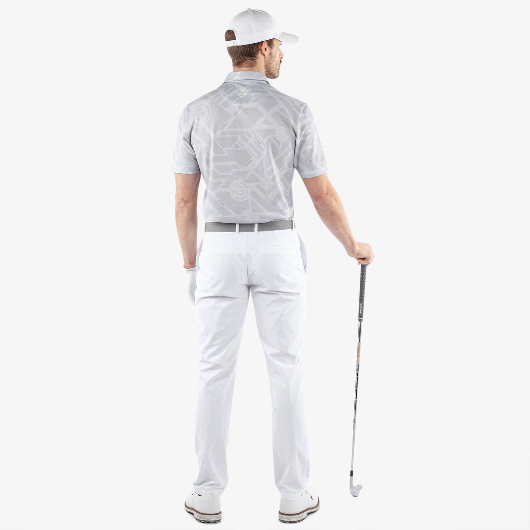 Maze is a Breathable short sleeve golf shirt for Men in the color Cool Grey(6)