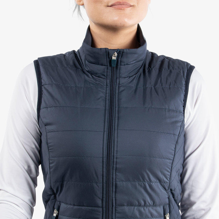 Lene is a Windproof and water repellent golf vest for Women in the color Navy(4)