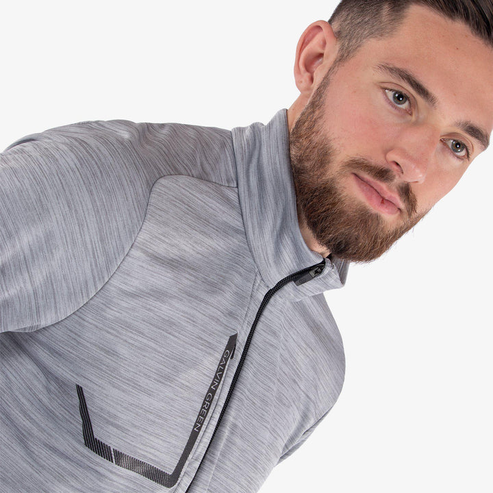 Dennis is a Insulating golf mid layer for Men in the color Cool Grey(5)