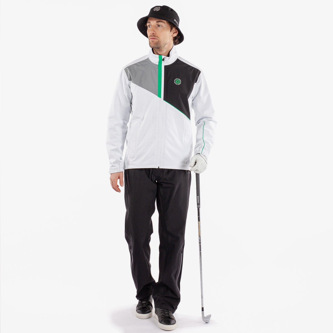 Apollo  is a Waterproof jacket for Men in the color White/Black/Green(2)