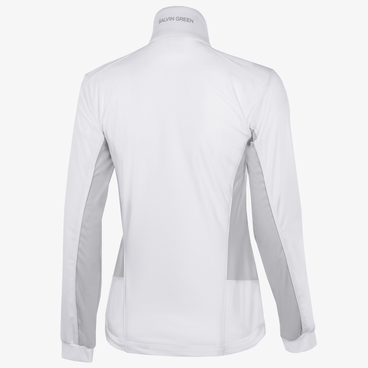 Larissa is a Windproof and water repellent golf jacket for Women in the color White/Cool Grey(10)