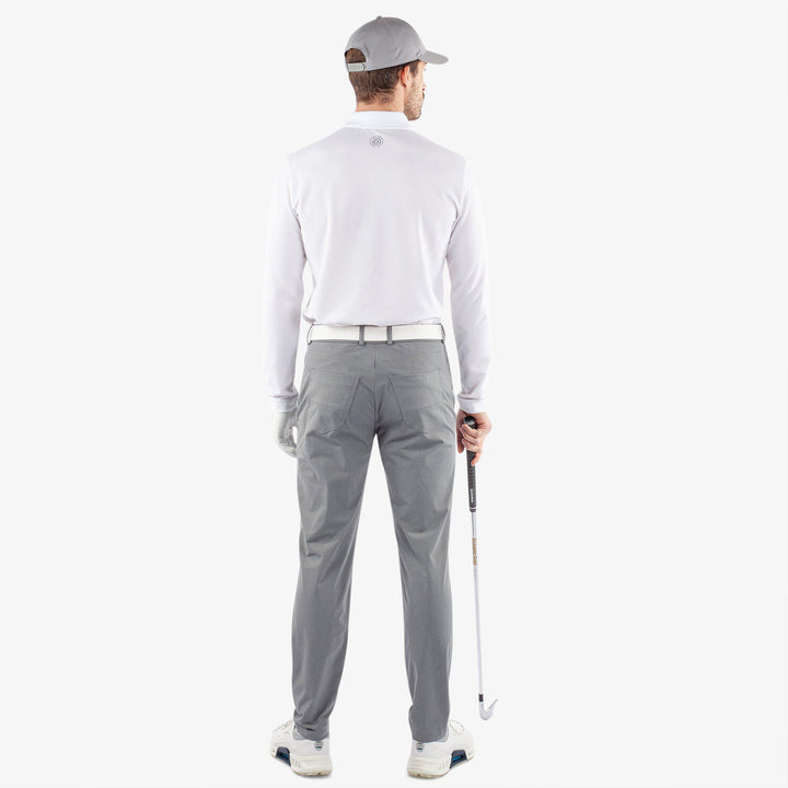 Michael is a Breathable long sleeve golf shirt for Men in the color White(6)