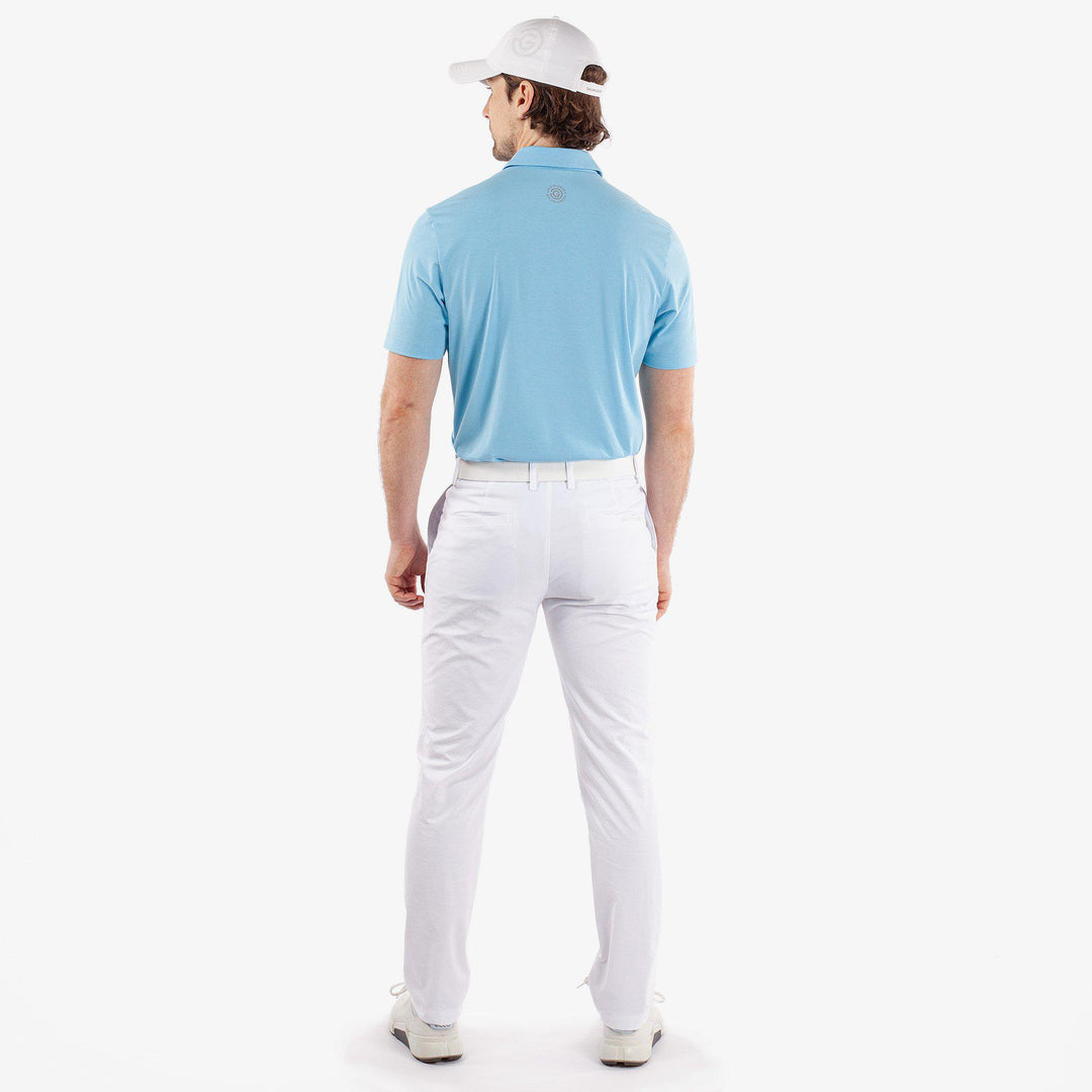 Marcelo is a Breathable short sleeve golf shirt for Men in the color Alaskan Blue(7)
