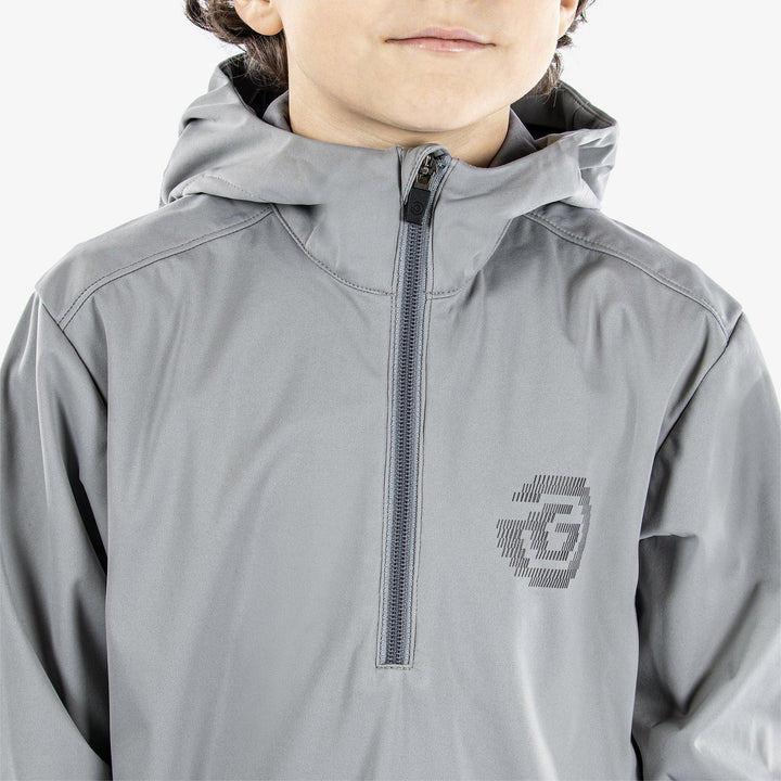 Rafael is a Windproof and water repellent golf jacket for Juniors in the color Sharkskin(3)