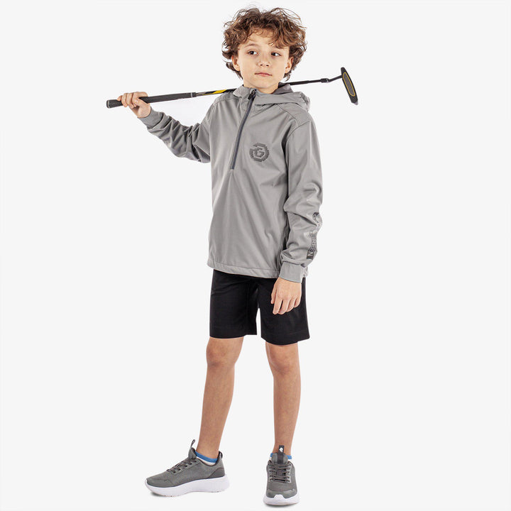 Rafael is a Windproof and water repellent golf jacket for Juniors in the color Sharkskin(2)