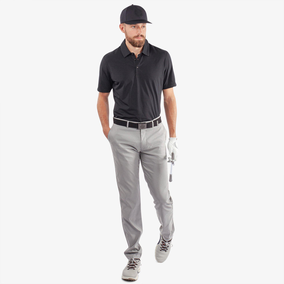 Marcelo is a Breathable short sleeve golf shirt for Men in the color Black(2)