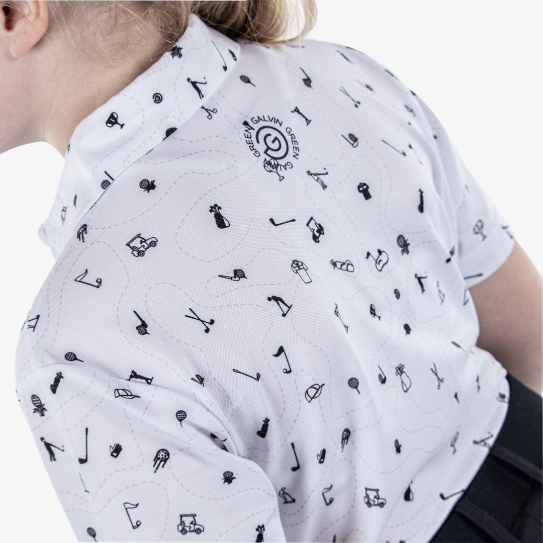 Rowan is a Breathable short sleeve shirt for  in the color White/Black(5)