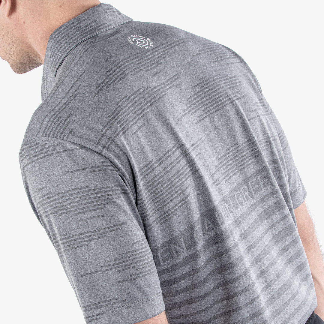 Maximus is a Breathable short sleeve golf shirt for Men in the color Sharkskin(5)