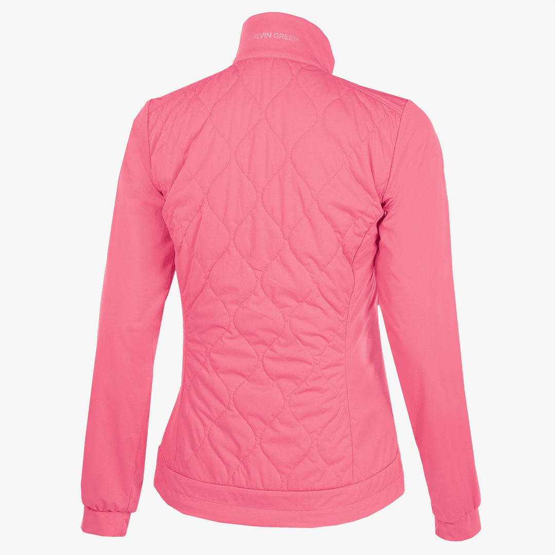 Leora is a Windproof and water repellent jacket for  in the color Camelia Rose(8)