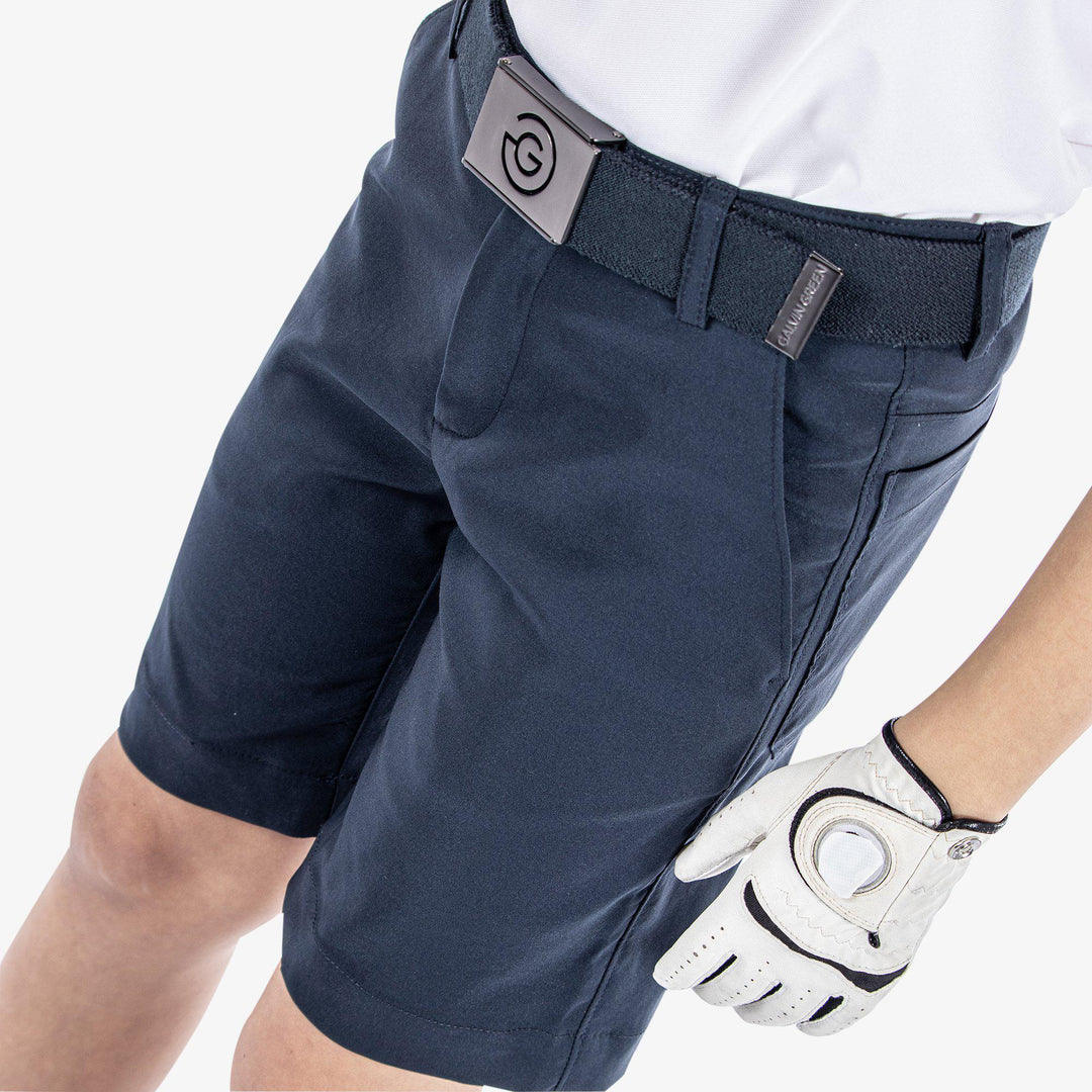 Raul is a Breathable golf shorts for Juniors in the color Navy(4)