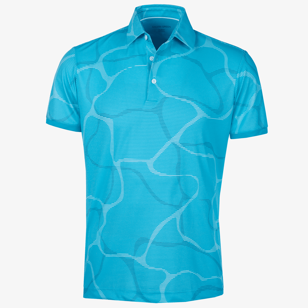 Markos is a Breathable short sleeve shirt for  in the color Aqua/White (0)