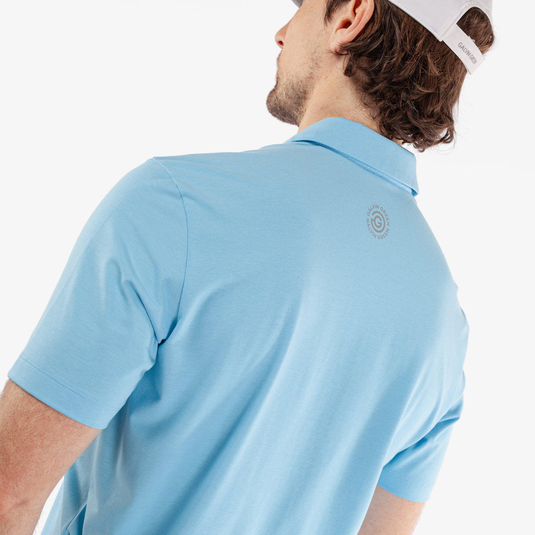 Marcelo is a Breathable short sleeve golf shirt for Men in the color Alaskan Blue(6)