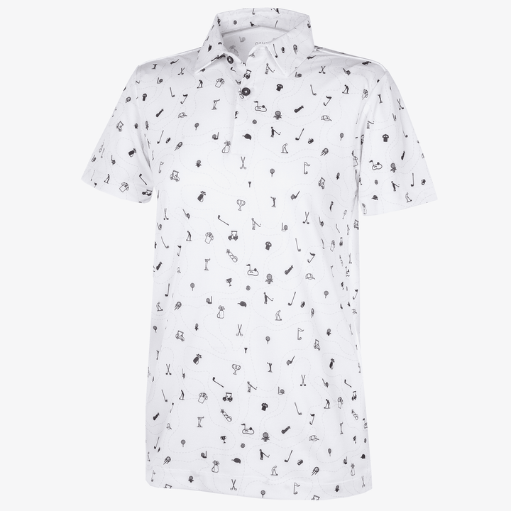 Rowan is a Breathable short sleeve shirt for  in the color White/Black(0)