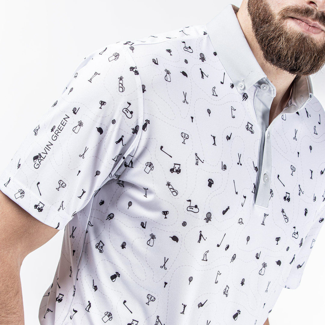 Miro is a Breathable short sleeve shirt for Men in the color White(3)