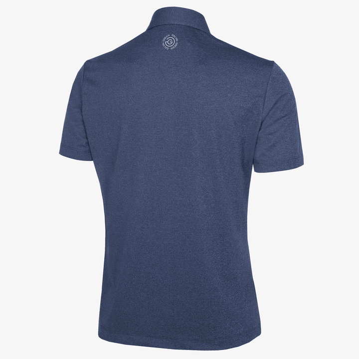 Marv is a Breathable short sleeve golf shirt for Men in the color Navy melange(8)