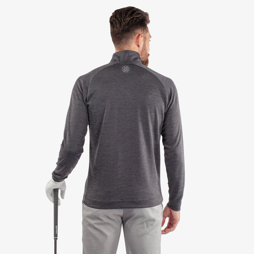 Dion is a Insulating golf mid layer for Men in the color Black Melange(4)
