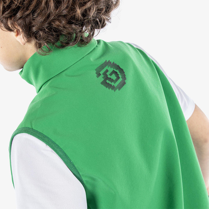 Rio is a Windproof and water repellent golf vest for Juniors in the color Golf Green(7)