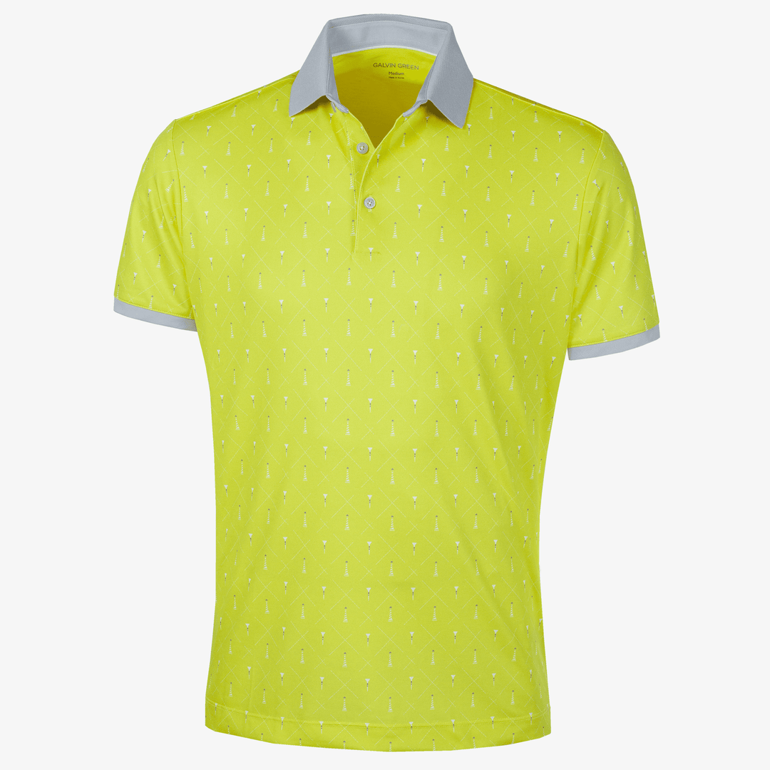 Manolo is a Breathable short sleeve shirt for  in the color Sunny Lime/Cool Grey/White(0)