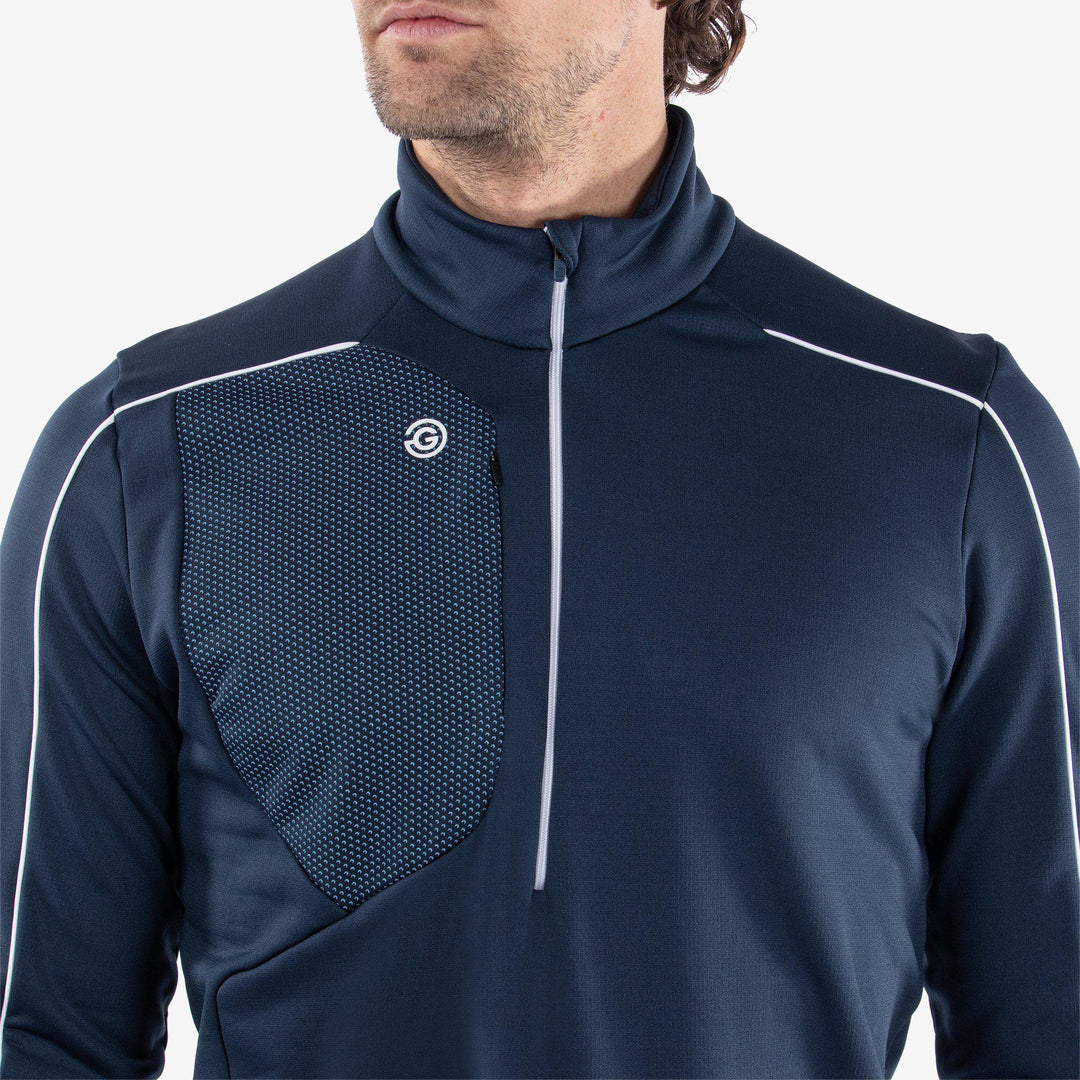 Dave is a Insulating golf mid layer for Men in the color Navy/White(3)