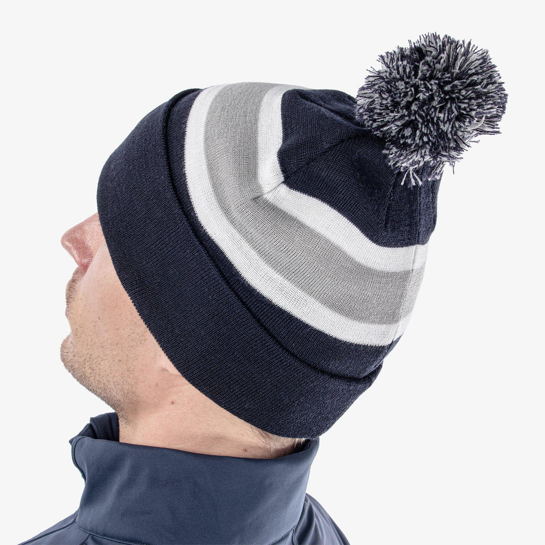 Leighton is a Insulating golf hat in the color Navy/Cool Grey/White(3)