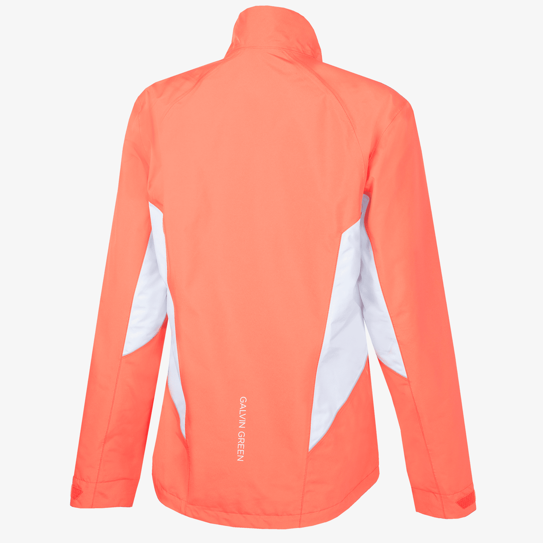 Aida is a Waterproof jacket for  in the color Coral/White/Cool Grey(10)